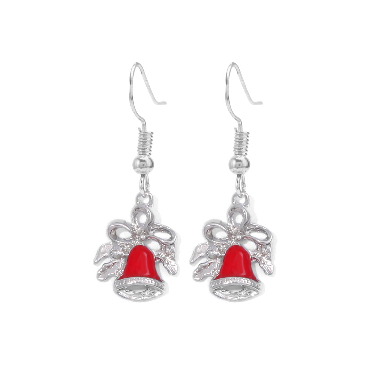Wholesale Christmas Series Fashion Alloy Christmas Tree Old Man Bell Elk Candy Cane Earrings
